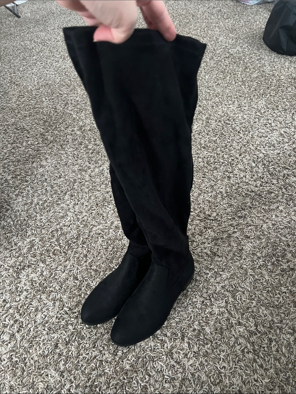 Wide Calf Black Over-the-Knee Women's Boots